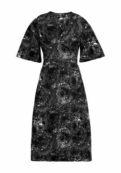MET1 SPELLWORK MIDI WRAP DRESS -Womens Clothing Sales SS22M278 Spellwork Midi Wrap Dress M01 800x