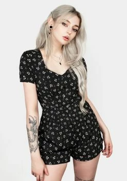 MET1 SANFRAN BUTTON UP PLAYSUIT
