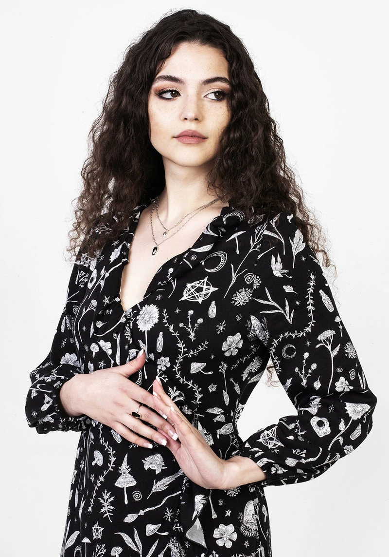 MET1 HEDGEWITCH RUFFLE WRAP ABOVE KNEE DRESS 2 MET1 HEDGEWITCH RUFFLE WRAP ABOVE KNEE DRESS - Image 2