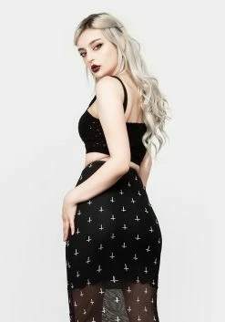 PFA1 WICKED MESH MIDI SKIRT -Womens Clothing Sales SS22PF191132 WICKED MESH MIDI SKIRT 010 800x