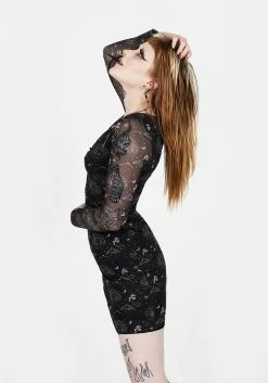 PFA1 La La Land Mesh Mini Dress -Womens Clothing Sales SS22PF380 Lala Land Mesh Midi Dress 007 800x