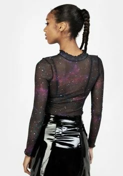 PFA1 Kaleido Mesh Crop Top -Womens Clothing Sales SS22PF383 Kaleido Mesh Crop Top 001 800x