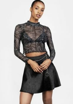 PFA1 Kurakura Mesh Crop Top