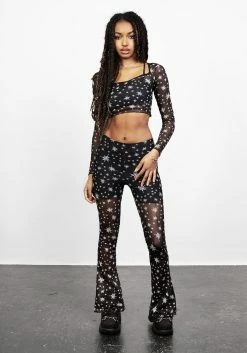 PFA1 ENSNARE LACE TRIM MESH TOP -Womens Clothing Sales SS22PF451070ENSNARELACETRIMMESHTOP 001 800x