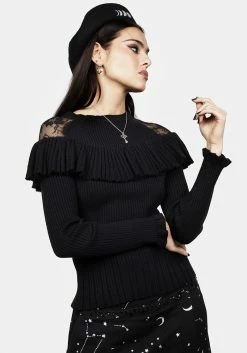 BET1 Edith Lace Panelled Jumper -Womens Clothing Sales SS23B07 Edith Lace Panelled Jumper 003 800x