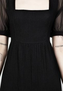 DDS1 Ammit Midi Dress With Sheer Sleeves -Womens Clothing Sales SS23DD355A Ammit Maxi Dress With Sheer Sleeves 004 800x