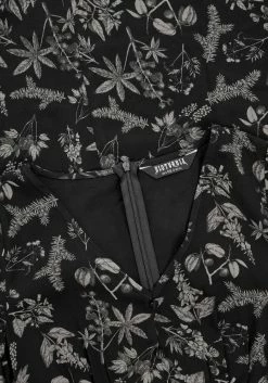 LVT1 Poisonous Plants Short Sleeve Midi Dress -Womens Clothing Sales SS23LV397A Poisonous Plants Short Sleeve Midi Dress 800x