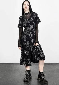 LVT1 Zodiac Short Sleeve Midi Dress