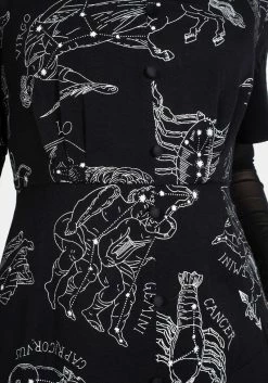 LVT1 Zodiac Short Sleeve Midi Dress -Womens Clothing Sales SS23LV398A Zodiac SS Midi Dress 005 800x