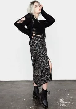 LVT1 Craft PU Strap Midi Skirt -Womens Clothing Sales SS23LV43 CRAFT PU STRAP MIDI SKIRT 005 800x