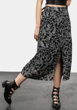 MET1 Siofra Mock Wrap Floral Print Skirt