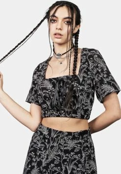 MET1 Siofra Lace Up Crop Top -Womens Clothing Sales SS23M131 Siofra Lace Up Crop Top 007 800x