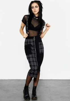 MET1 Underground Bondage Strap Pencil Skirt -Womens Clothing Sales SS23M13 UndergroundBondageskirt6807 800x