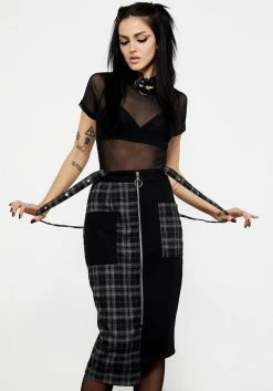 MET1 Underground Bondage Strap Pencil Skirt