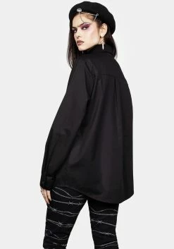 MET1 Rotten Bondage Strap Shirt -Womens Clothing Sales SS23M23 Rotten Bondage Strap Shirt 001 800x