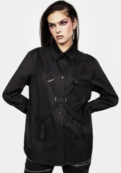 MET1 Rotten Bondage Strap Shirt -Womens Clothing Sales SS23M23 Rotten Bondage Strap Shirt 006 800x