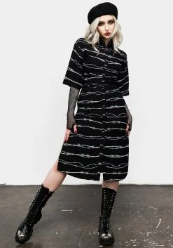 MET1 Barbed Kimono Shirt Dress 15 MET1 Barbed Kimono Shirt Dress -Womens Clothing Sales SS23M252A Barbed Kimono Tapered Dress 002 800x