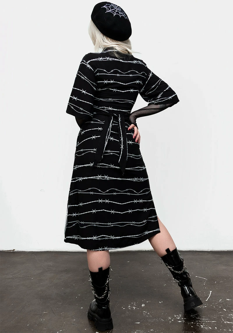 MET1 Barbed Kimono Shirt Dress 3 MET1 Barbed Kimono Shirt Dress - Image 3
