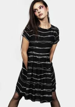 MET1 Barbed Skater Dress 13 MET1 Barbed Skater Dress -Womens Clothing Sales SS23M256BA Barbed Skater Dress 004 800x