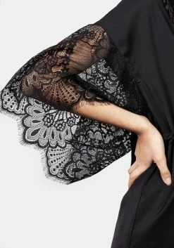 MET1 Departed Lace Sleeve Kimono -Womens Clothing Sales SS23M29 Departed Lace Sleeve Kimono 007 800x