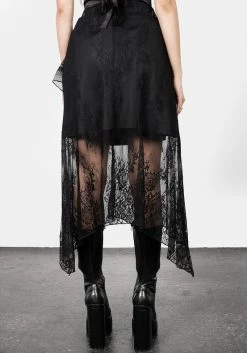 MET1 Mourning Cascade Midaxi Skirt 9 MET1 Mourning Cascade Midaxi Skirt -Womens Clothing Sales SS23M33 Mourning Cascade Lace MIdaxi Skirt 001 800x
