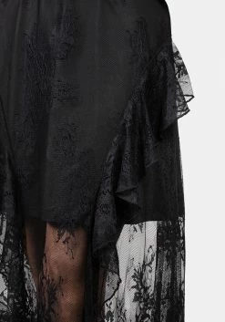 MET1 Mourning Cascade Midaxi Skirt 8 MET1 Mourning Cascade Midaxi Skirt -Womens Clothing Sales SS23M33 Mourning Cascade Lace MIdaxi Skirt 007 800x