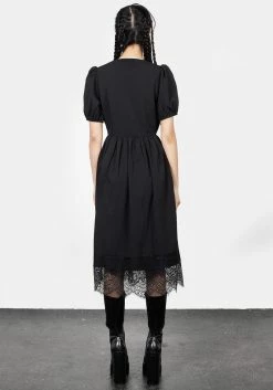 MET1 Mortuary Lace Button Up Midi Dress -Womens Clothing Sales SS23M36 Mortuary Lace Botton Up Midi Dress 001 800x