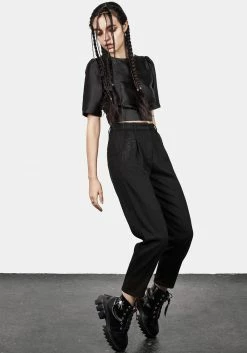 MET1 Poe Tapered Trousers -Womens Clothing Sales SS23M377A Poe Tapered Trousers 005 800x