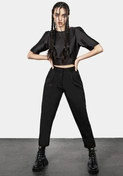 MET1 Poe Tapered Trousers -Womens Clothing Sales SS23M377A Poe Tapered Trousers 006 800x