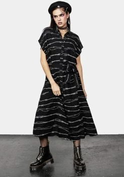 MET1 Barbed Midi Shirt Dress