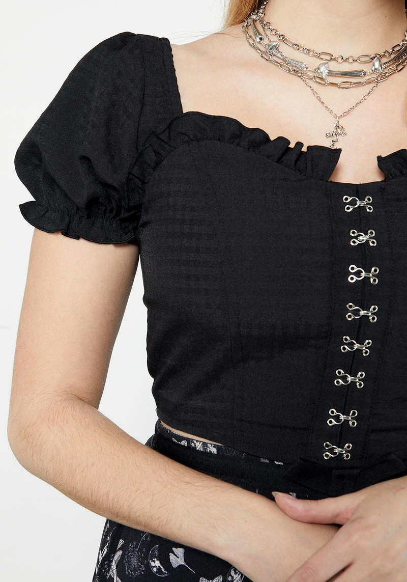 MET1 Mortem Ruffle Crop Top 2 MET1 Mortem Ruffle Crop Top - Image 2