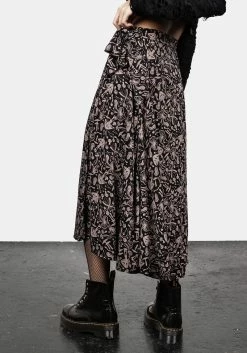 MIF1 Mycophile Mushroom Print Midaxi Wrap Skirt -Womens Clothing Sales SS23MF54 Mycophile Midaxi Wrap Skirt 001 800x